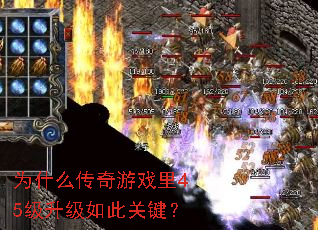 为什么传奇游戏里45级升级如此关键? 为什么传奇游戏里45级升级如此关键?