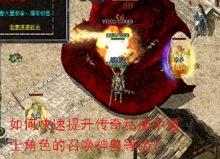 如何快速提升传奇私服中道士角色的召唤神兽等级? 如何快速提升传奇私服中道士角色的召唤神兽等级?