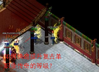 如何快速提升复古单职业传奇的等级? 如何快速提升复古单职业传奇的等级?