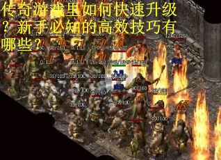传奇游戏里如何快速升级？新手必知的高效技巧有哪些？