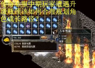 传奇私服中期玩家遭遇升级瓶颈该如何合理规划角色成长路径？